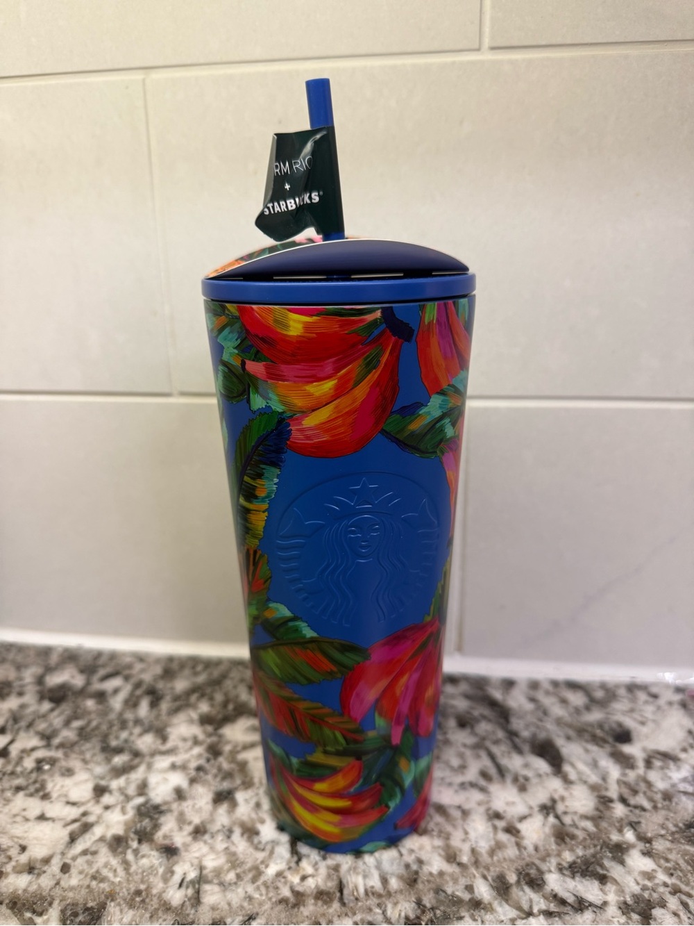 NWT Starbucks Blue Farm Rio Tumbler